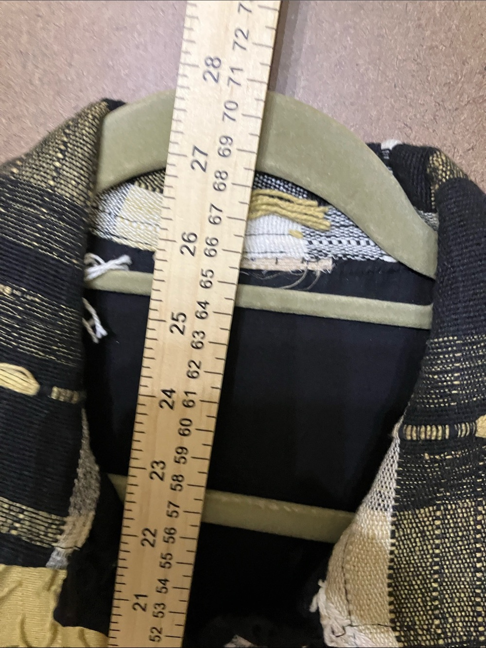 Textured Patchwork Blazer Jacket in Yellow, Black & White - Picture 3 of 9